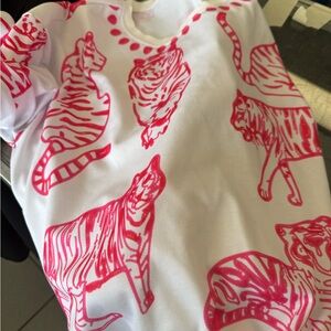 Queen of Sparkles style sweatshirt with Pink Tiger Print